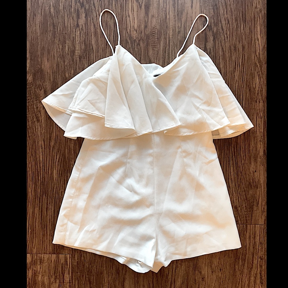 White Chiffon Romper